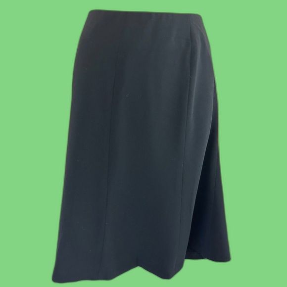Style & Co A Line Flare Women’s PETITE size 10 Black Skirt 10P Lined Polyester - Picture 1 of 14
